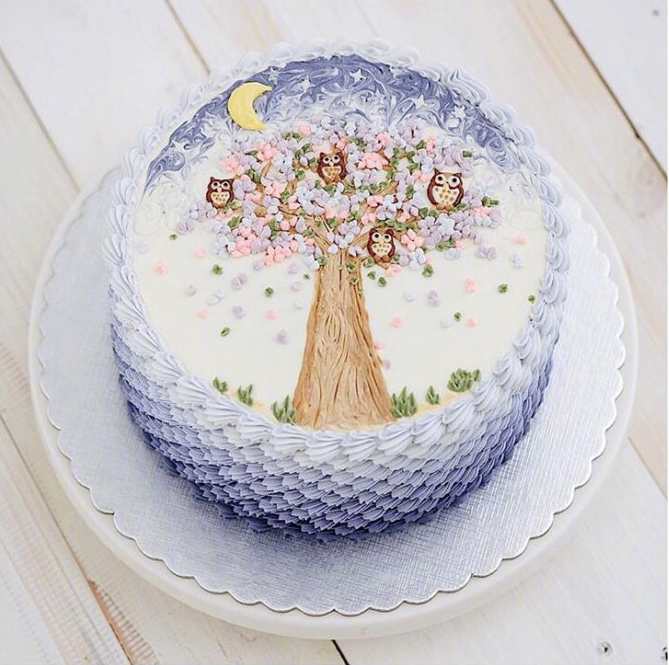 唯美的鲜花生日蛋糕图片 8