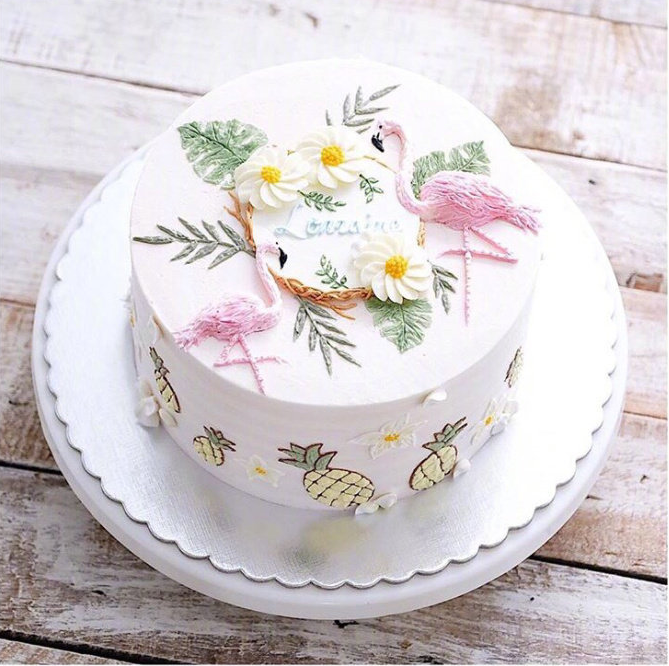 唯美的鲜花生日蛋糕图片 10