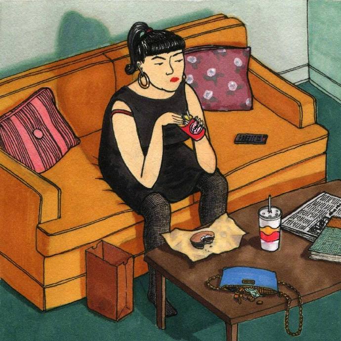 漫画微信女生头像图片 一个人的吃吃喝喝小日常 7