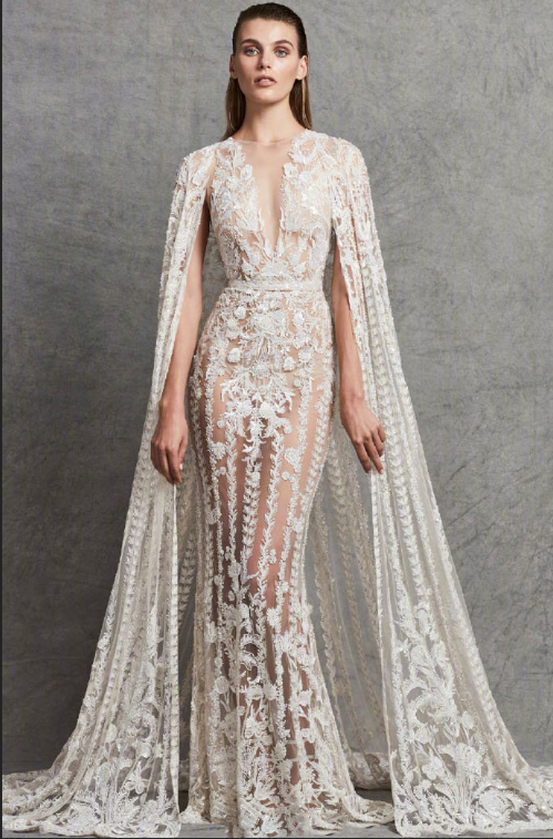 透视的白色婚纱图片 9
