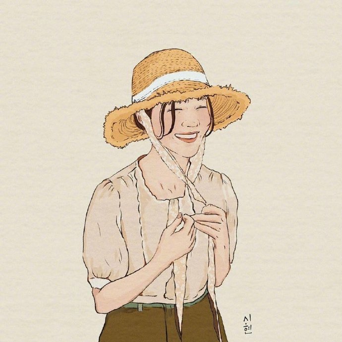 韩国插画师朴诗炫笔下甜美可人的气质少女头像 3