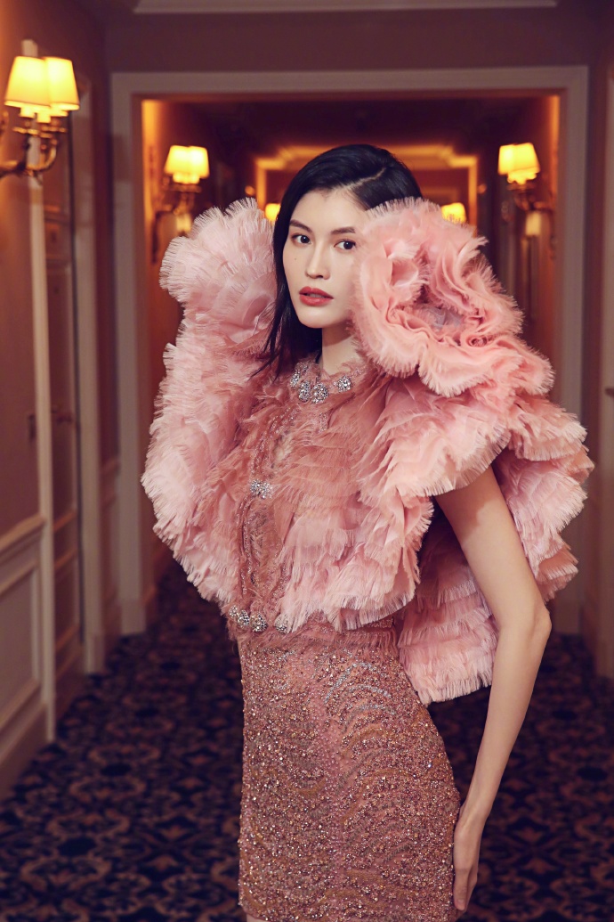 浙江美女图片 国际超模何穗戛纳礼服图片 2