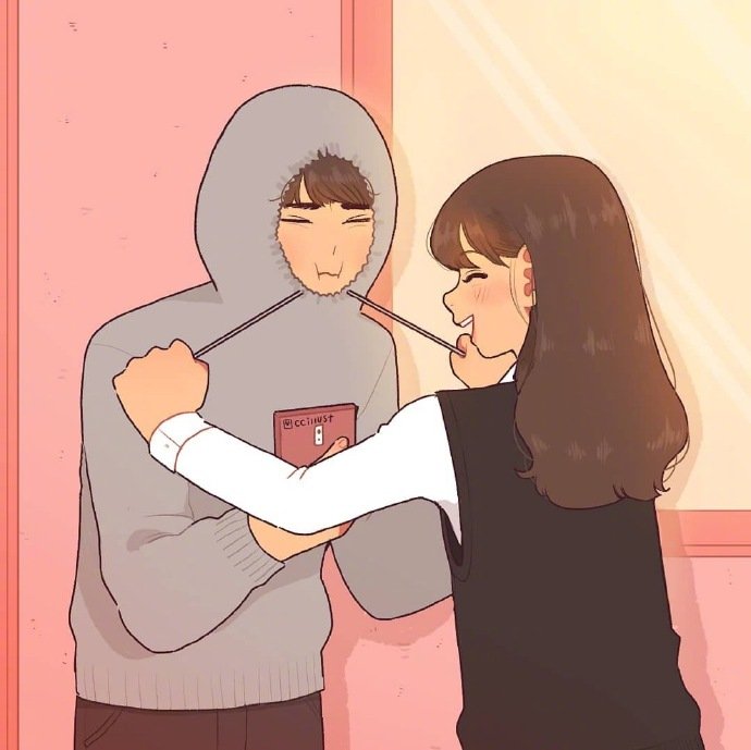 漫画情侣头像图片 也想要这么甜甜的恋爱 3