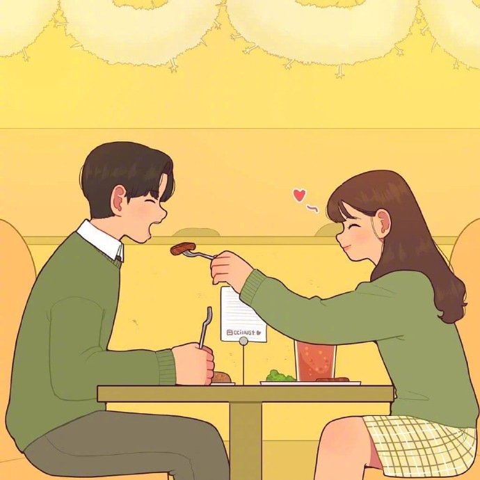 漫画情侣头像图片 也想要这么甜甜的恋爱 4