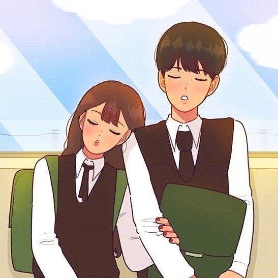漫画情侣头像图片 也想要这么甜甜的恋爱 6
