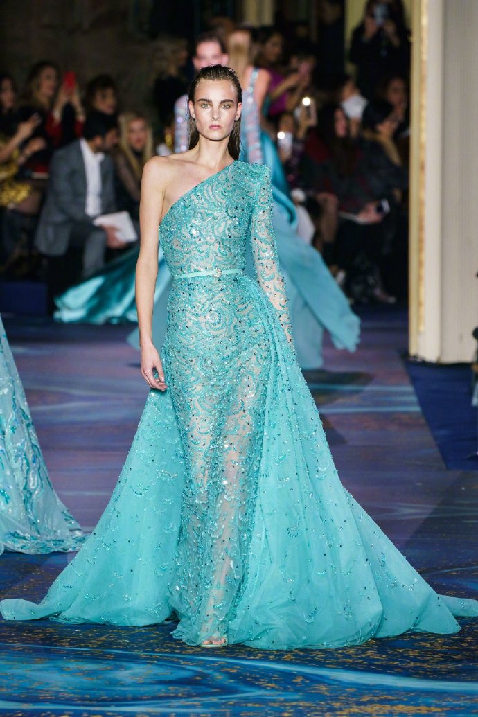 蓝色高定长裙Zuhair Murad Spring 2019 Couture 3