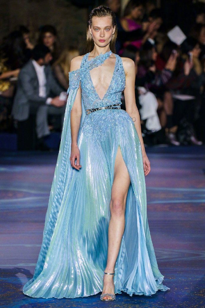 蓝色高定长裙Zuhair Murad Spring 2019 Couture 9