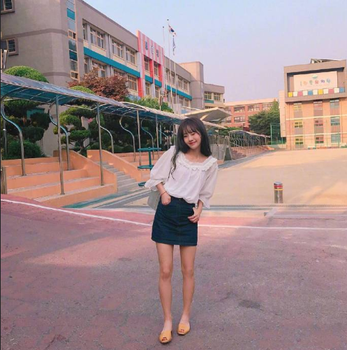 韩国美女图片 韩系少女的裙子搭配 3