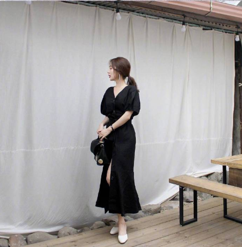韩国美女图片 韩系少女的裙子搭配 7
