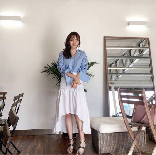 韩国美女图片 韩系少女的裙子搭配 12