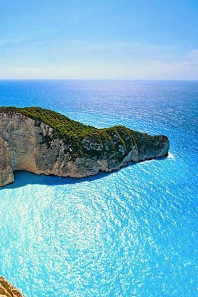 希腊扎金索斯岛沉船湾蓝色风景图片