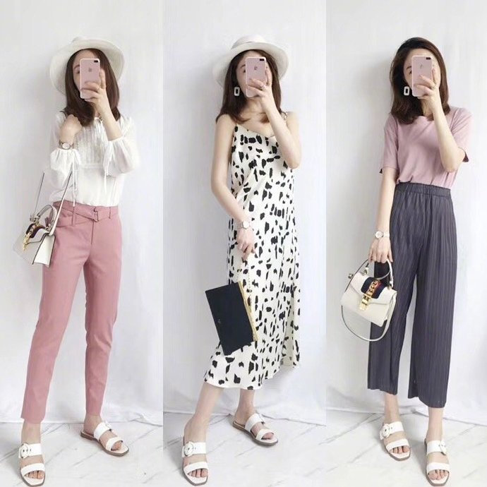 气质美女图片 27套夏季穿搭look