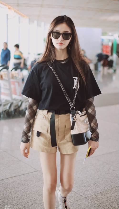 浙江美女图片 女明星林允近期机场私服合集 6