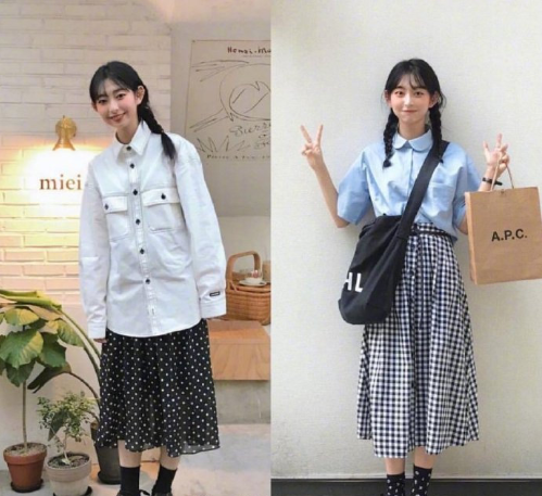 笑起来甜甜的甜美女孩穿搭