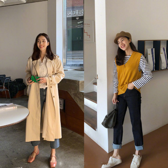 小清新美女图片 活力宝贝的通勤春装搭配参考 9