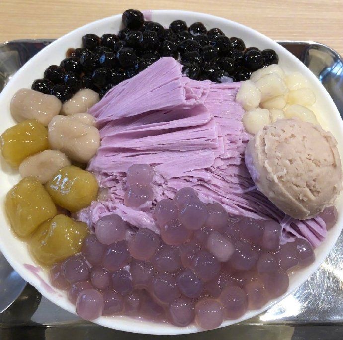 夏日甜点香芋沙冰图片 2