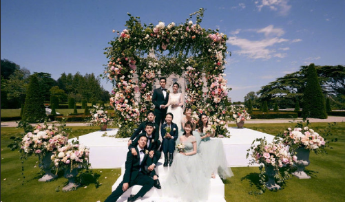 明星夫妻张若昀唐艺昕婚礼现场高清图片 3