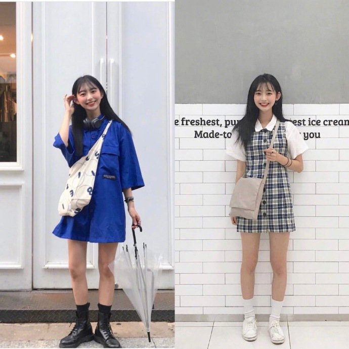 小个子女生的夏日穿搭 可爱美女图片