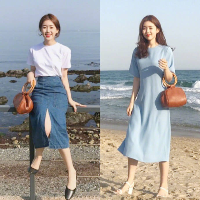 亚洲美女法式风格chic穿搭图片 6