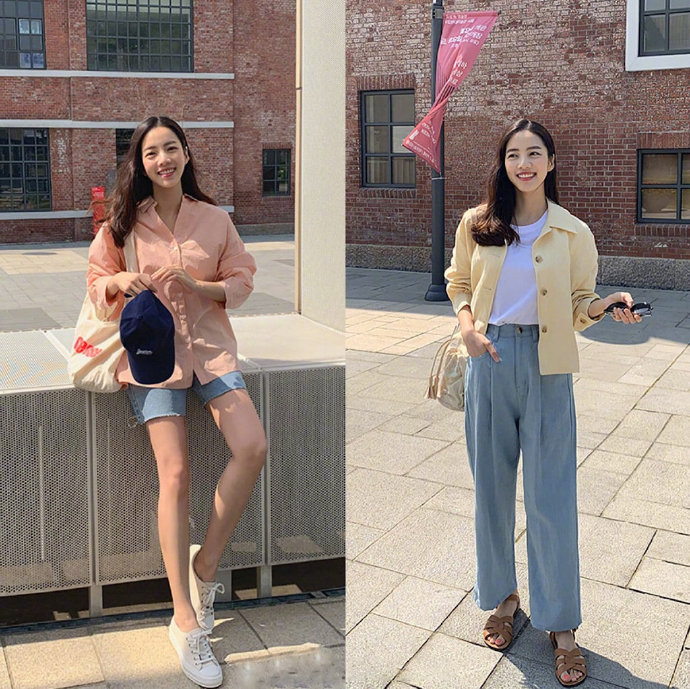 韩国女孩时髦韩风chic出街搭配参考 2