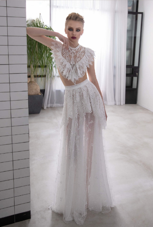 以色列设计师品牌Lior Charchy2019性感透视礼服婚纱 16