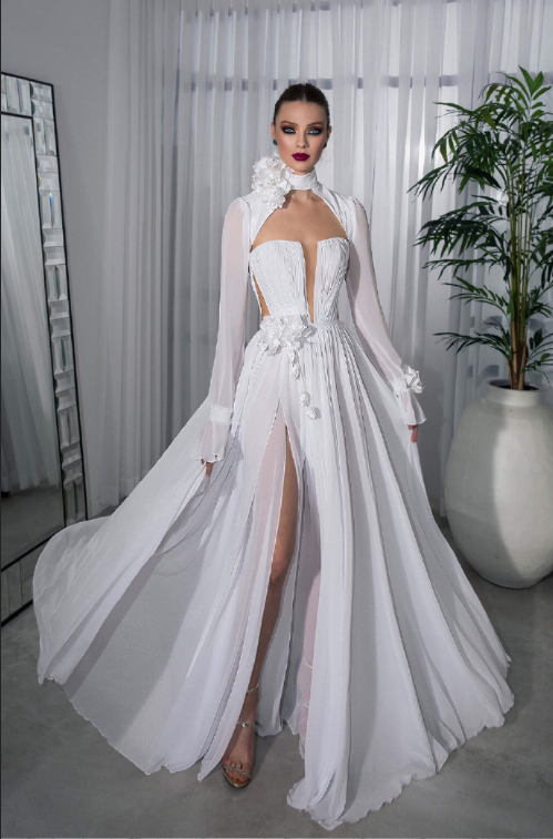 以色列设计师品牌Lior Charchy2019性感透视礼服婚纱 17