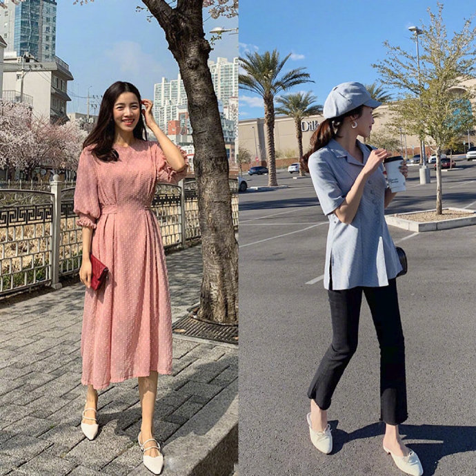时髦感十足的韩风美女chic出街搭配图片 4