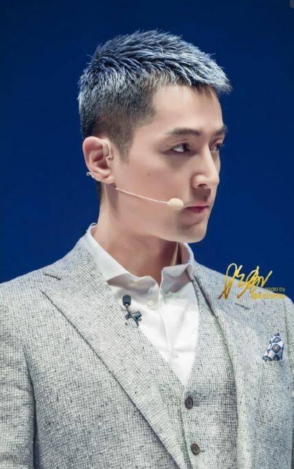 男明星胡歌奶奶灰寸头发型图片 4