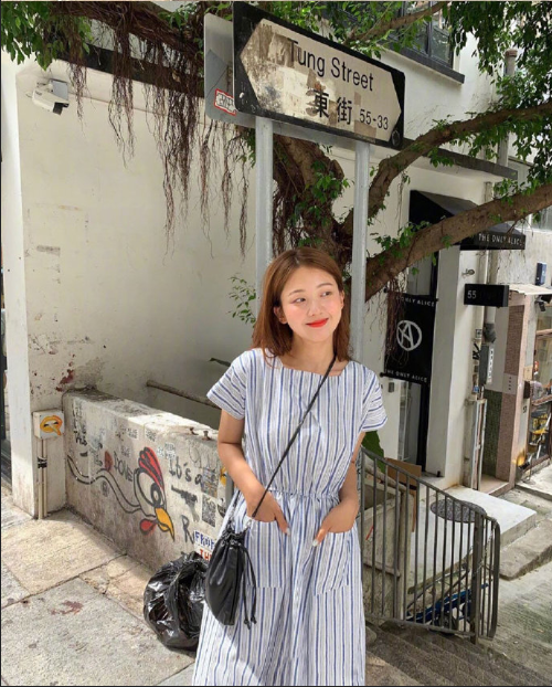 圆脸妹子图 休闲随性韩系穿搭范本 3