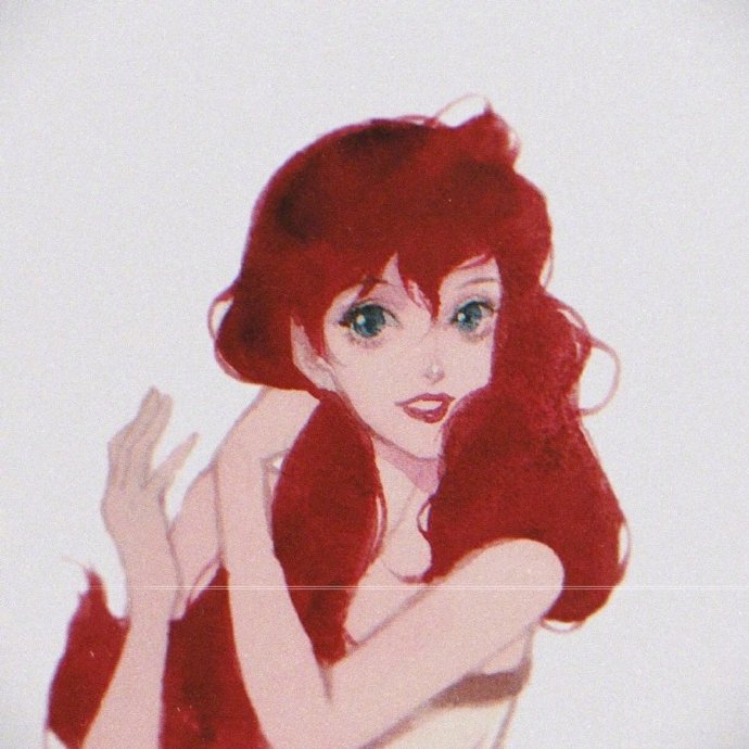 迪士尼公主胶片插画头像图片