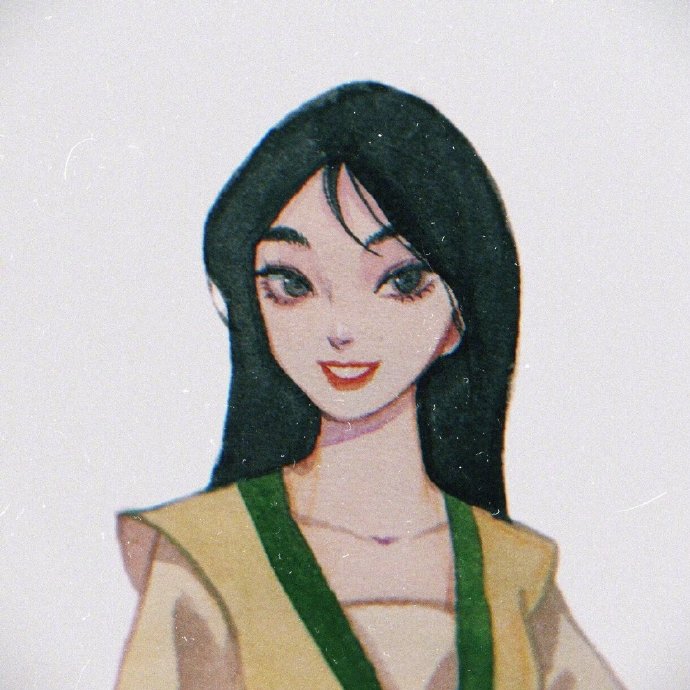 迪士尼公主胶片插画头像图片 2