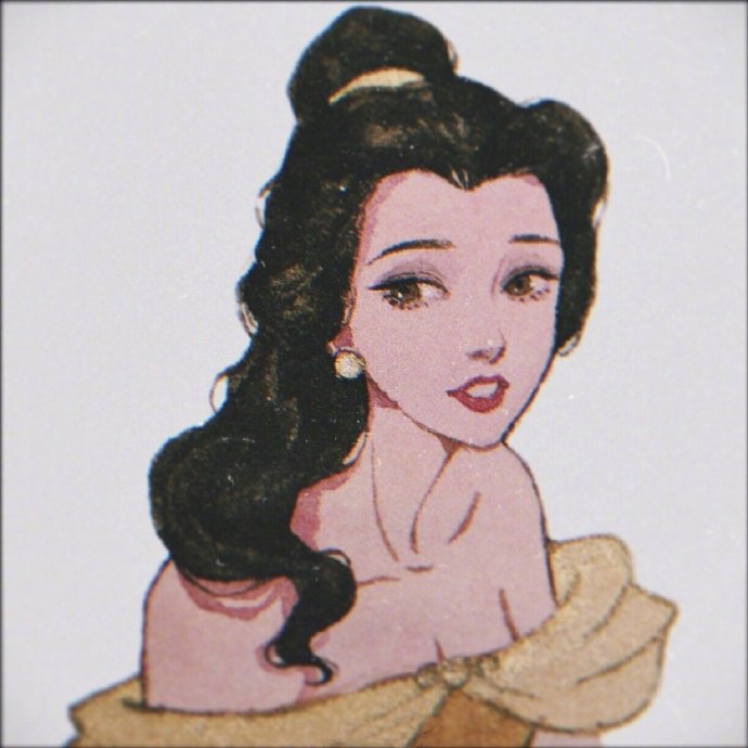 迪士尼公主胶片插画头像图片 5