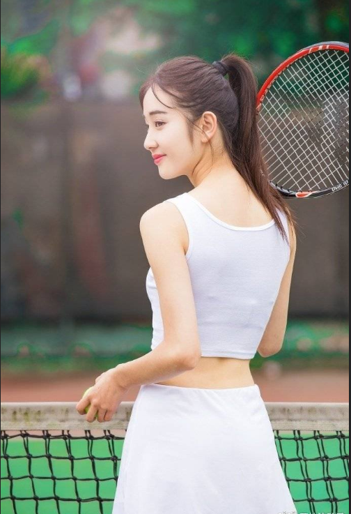 氧气美女打网球运动装图片 清纯美女图片 4