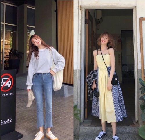 街拍美女图片 韩系少女感减龄穿搭分享 3