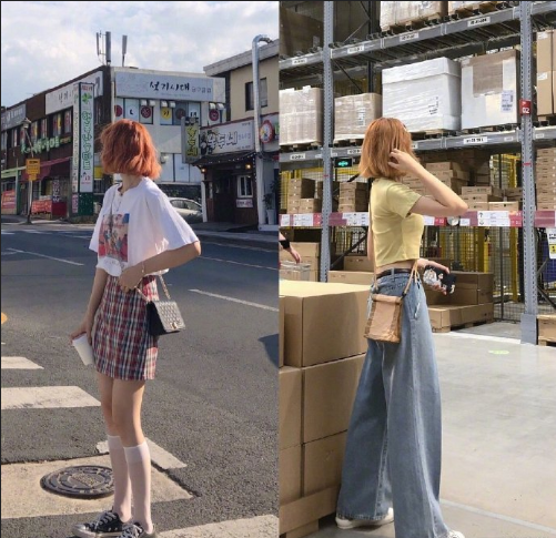 街拍美女图片 韩系少女感减龄穿搭分享 4