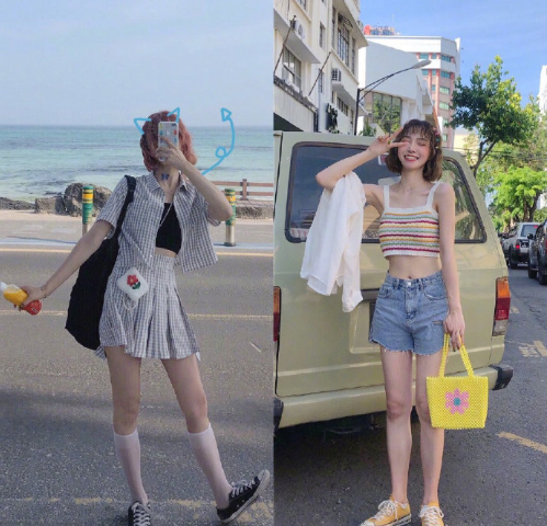 街拍美女图片 韩系少女感减龄穿搭分享 7