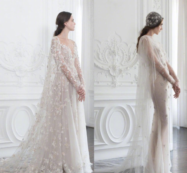 澳大利亚仙牌Paolo Sebastian 2018秋冬新款婚纱图片 2