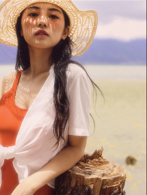 唯美美女图片 四川美女海边唯美写真图片 4