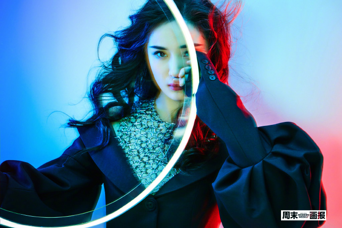 中国美女图片 女明星杨幂西服帅气图片 3