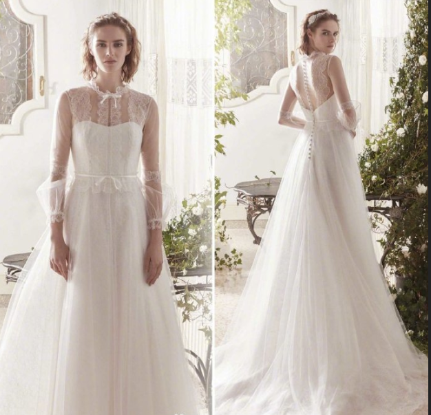 Blumarine2019春夏渐变婚纱图片 2
