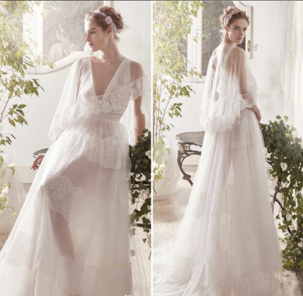Blumarine2019春夏渐变婚纱图片 5