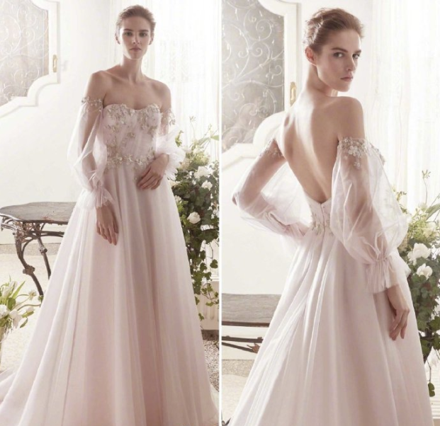 Blumarine2019春夏渐变婚纱图片 7