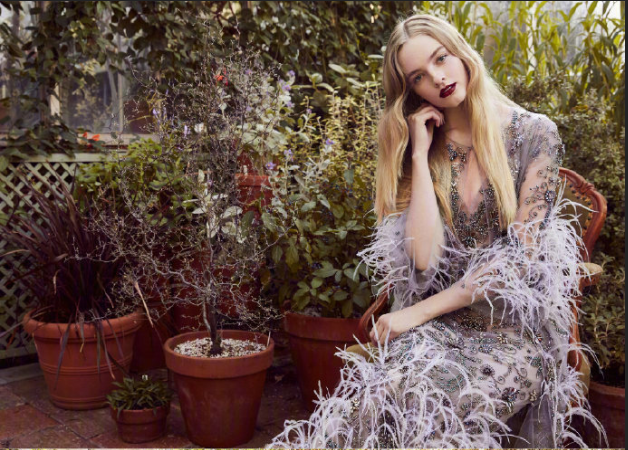 时装Marchesa Pre-Fall2019浪漫花裙礼服图片 9