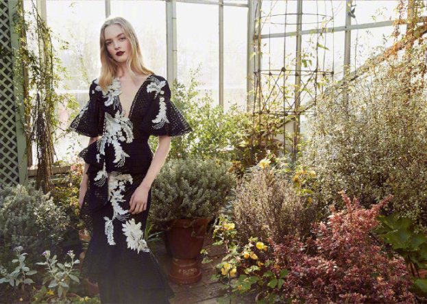 时装Marchesa Pre-Fall2019浪漫花裙礼服图片 11