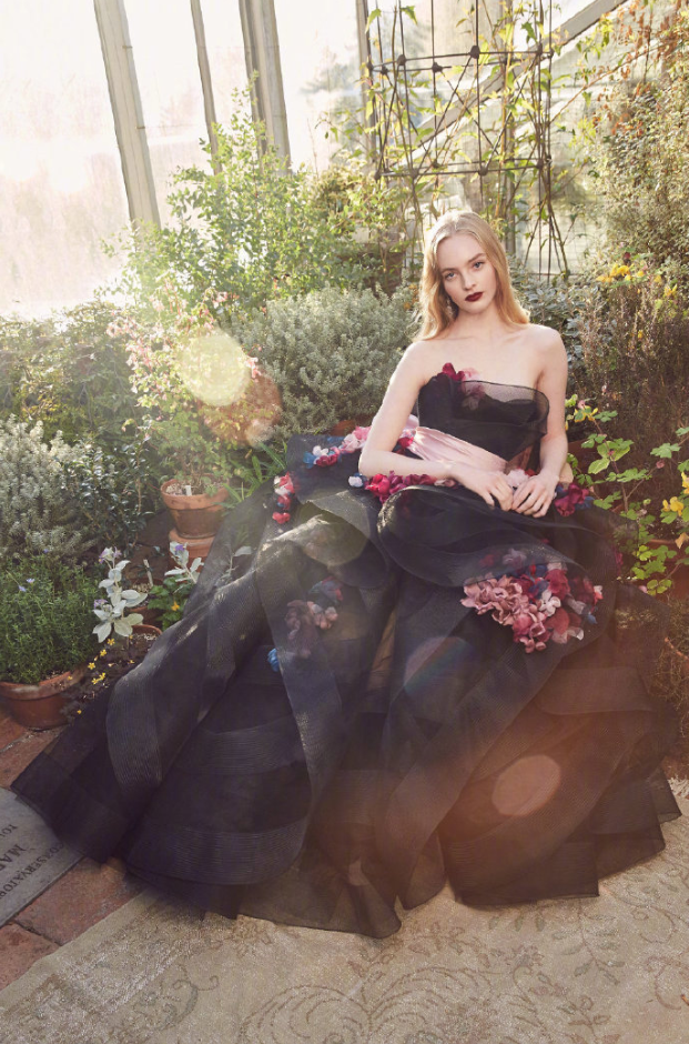 时装Marchesa Pre-Fall2019浪漫花裙礼服图片 14