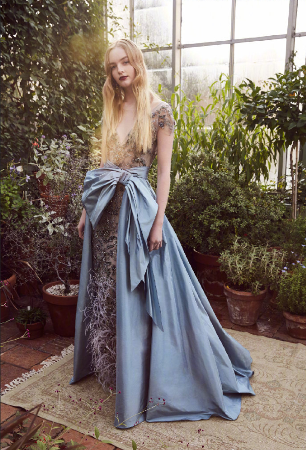 时装Marchesa Pre-Fall2019浪漫花裙礼服图片 15