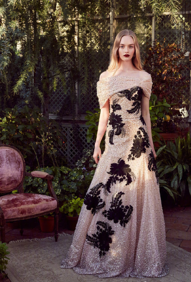 时装Marchesa Pre-Fall2019浪漫花裙礼服图片 17