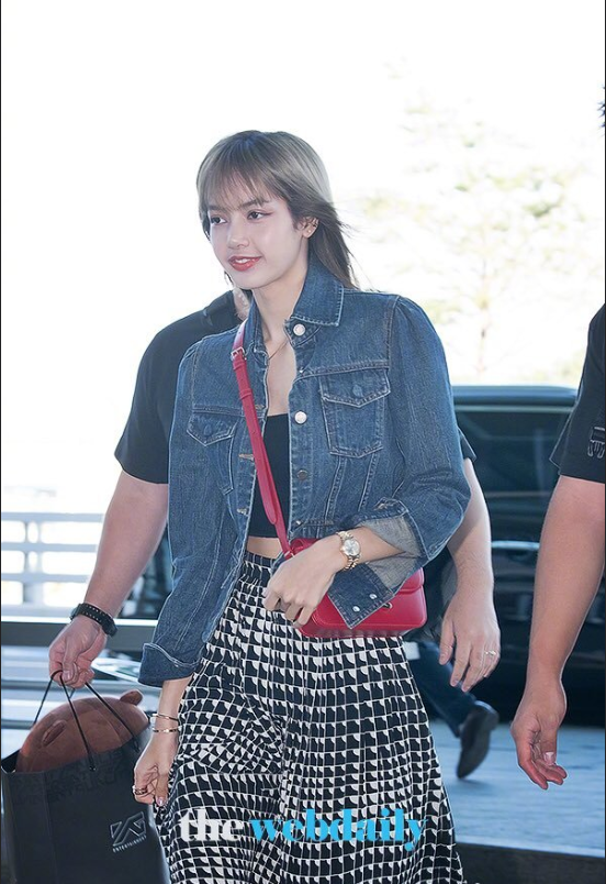 泰国美女图片 女明星lisa机场街拍图片 6