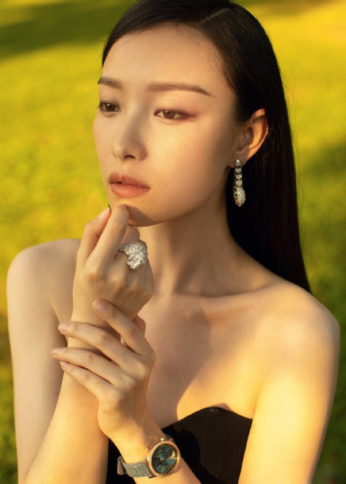 中国美女图片 女明星倪妮抹胸长裙尽显优雅气质 8