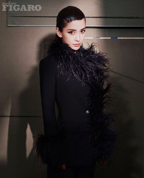 大眼美女明星angelababy油头发型《madame FIGARO》封面 8